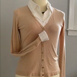 J McLaughlin sweater, with mock button down